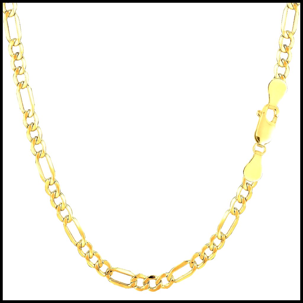 Figaro Chain Necklace Gold Filled Classic Elegant Minimalist Jewelry Lobster